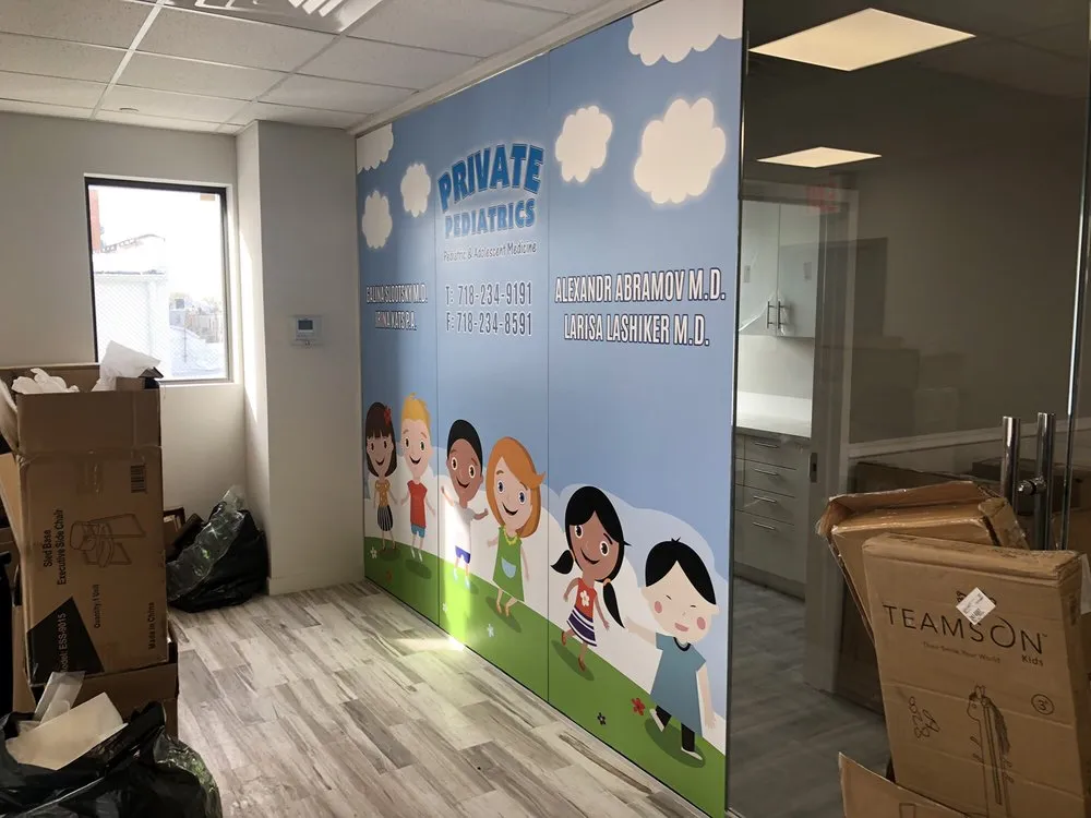 Wall mural for a pediatrics office