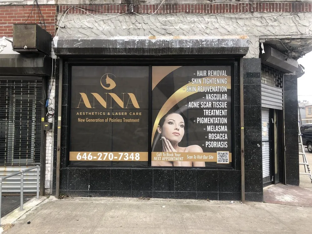 Window graphics for ANNA Aesthetics